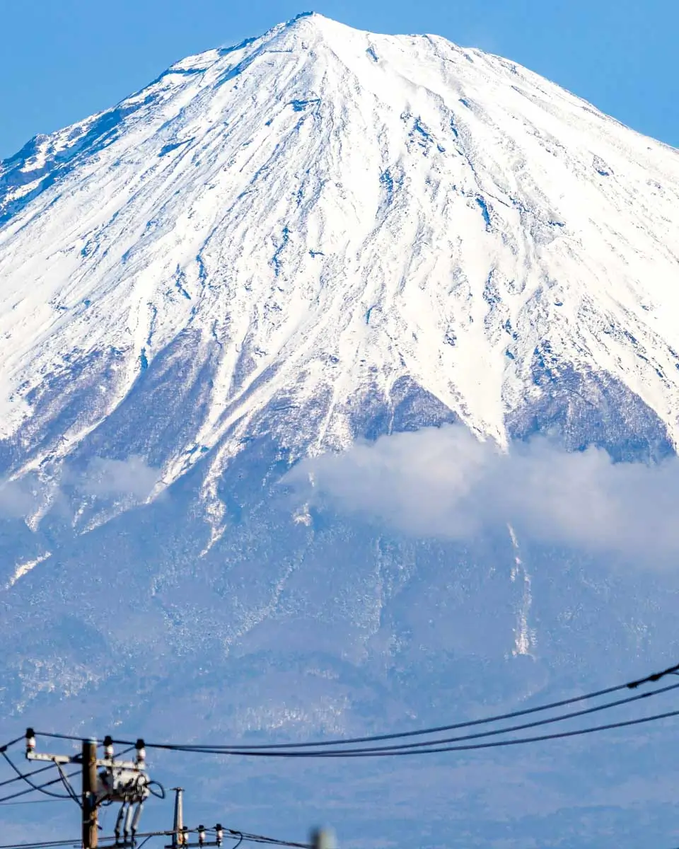 Mount Fuji seen from the Toro Archeological Ruins in Shizuoka, Japan