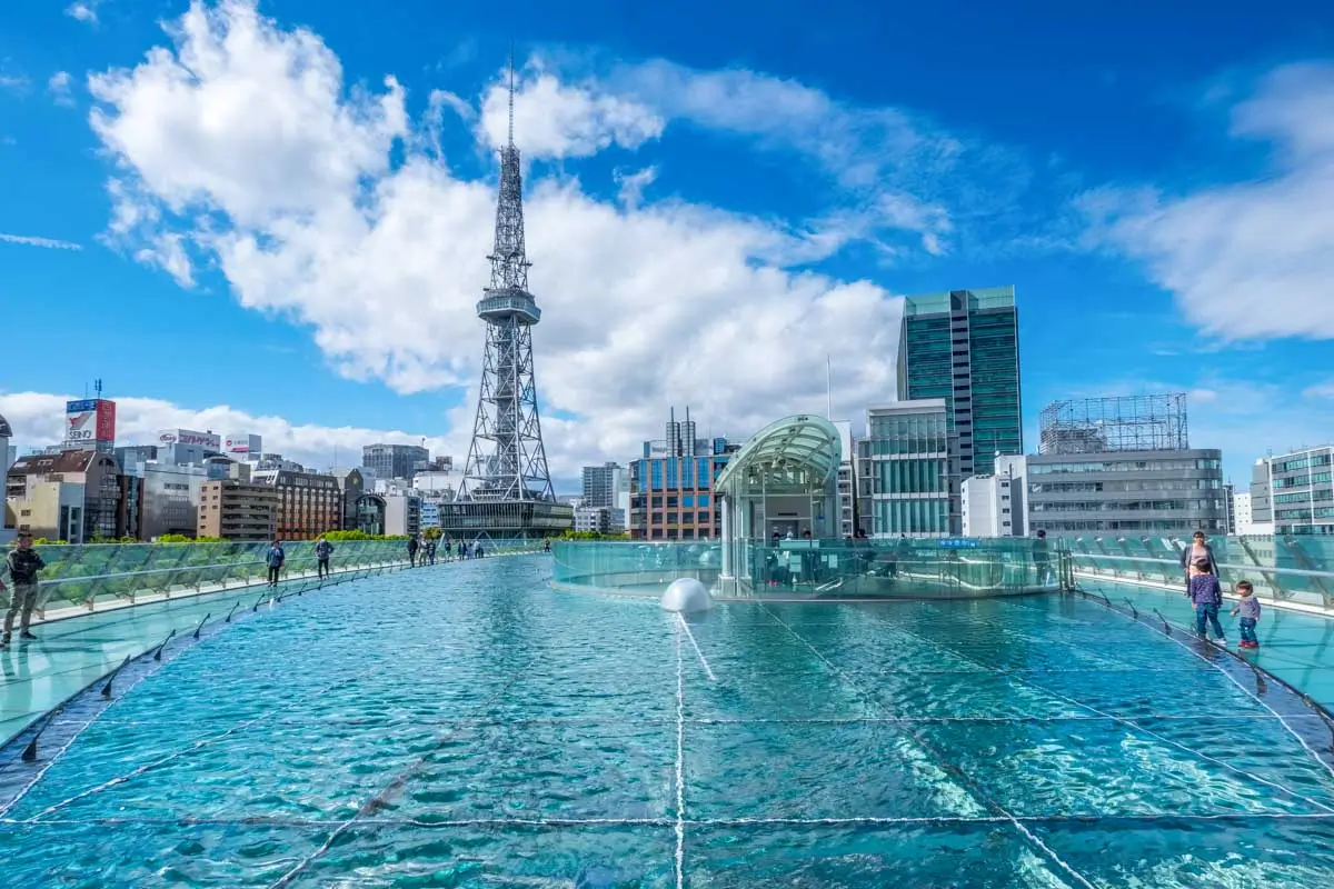Oasis 21 looking at MIRAI TOWER in Nagoya Japan (4)