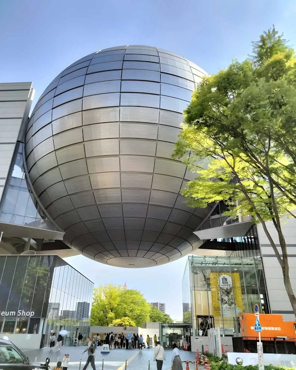 Outside the Fuji Nagoya Science Museum in Nagoya Japan